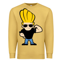 Antique Gold johnny bravo chibi Premium Sweatshirt - artisFamous