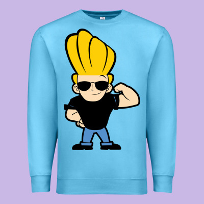 Johnny Bravo Chibi Premium Sweatshirt Designed By Artisfamous