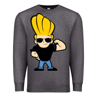 Charcoal Heather johnny bravo chibi Premium Sweatshirt - artisFamous