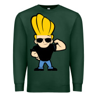 Sports Green johnny bravo chibi Premium Sweatshirt - artisFamous