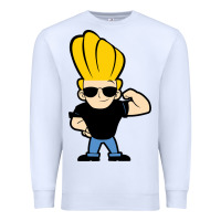 White johnny bravo chibi Premium Sweatshirt - artisFamous