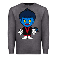 Charcoal Heather nightcrawler chibi Premium Sweatshirt - artisFamous