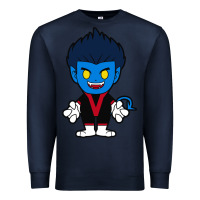 Navy nightcrawler chibi Premium Sweatshirt - artisFamous