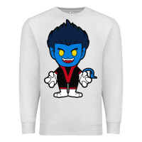 Oatmeal Heather nightcrawler chibi Premium Sweatshirt - artisFamous