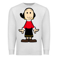 Oatmeal Heather olive oyl Premium Sweatshirt - artisFamous