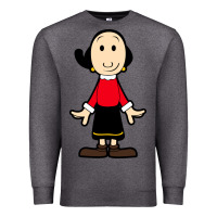 Charcoal Heather olive oyl Premium Sweatshirt - artisFamous