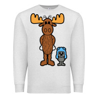 Oatmeal Heather rocky and bullwinkle Premium Sweatshirt - artisFamous
