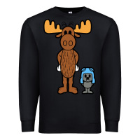 Black rocky and bullwinkle Premium Sweatshirt - artisFamous