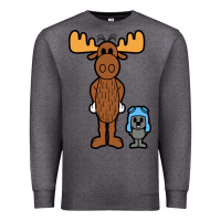 Charcoal Heather rocky and bullwinkle Premium Sweatshirt - artisFamous