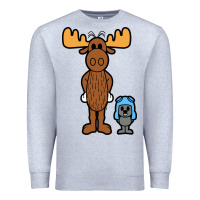 Heather Grey rocky and bullwinkle Premium Sweatshirt - artisFamous
