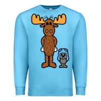 Ocean Blue rocky and bullwinkle Premium Sweatshirt - artisFamous