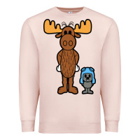 Pale Pink rocky and bullwinkle Premium Sweatshirt - artisFamous