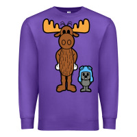 Purple rocky and bullwinkle Premium Sweatshirt - artisFamous