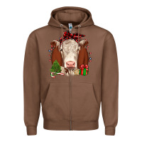 Chestnut Christmas Hereford Zipper Hoodie - JahusDesignShop