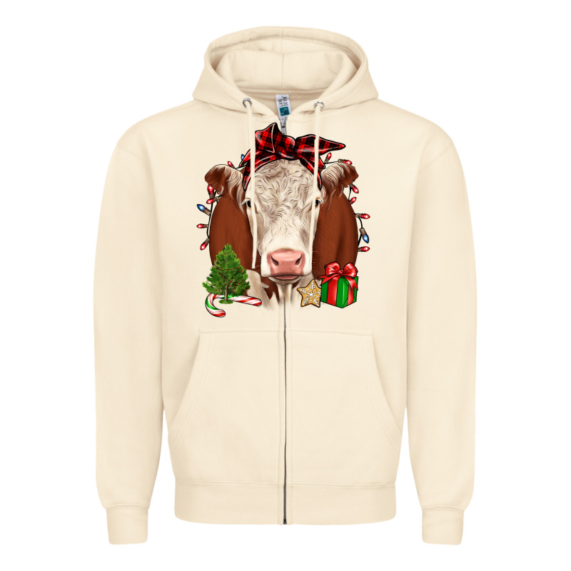 Christmas Hereford Zipper Hoodie by JahusDesignShop | Teevron