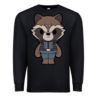 Black rocket racoon chibi Premium Sweatshirt - artisFamous