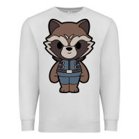 Dove Grey rocket racoon chibi Premium Sweatshirt - artisFamous