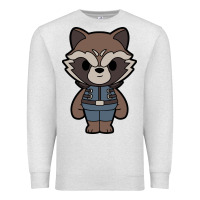 Oatmeal Heather rocket racoon chibi Premium Sweatshirt - artisFamous