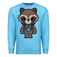 Ocean Blue rocket racoon chibi Premium Sweatshirt - artisFamous