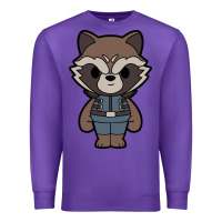 Purple rocket racoon chibi Premium Sweatshirt - artisFamous