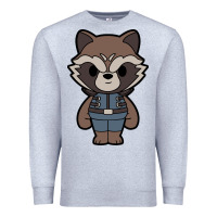 Heather Grey rocket racoon chibi Premium Sweatshirt - artisFamous
