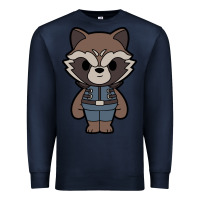 Navy rocket racoon chibi Premium Sweatshirt - artisFamous