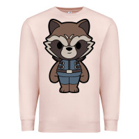 Pale Pink rocket racoon chibi Premium Sweatshirt - artisFamous