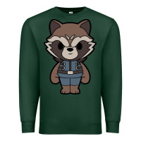 Sports Green rocket racoon chibi Premium Sweatshirt - artisFamous