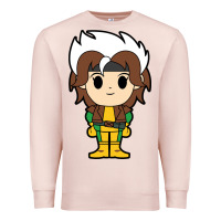 Pale Pink rogue x men chibi Premium Sweatshirt - artisFamous