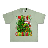 Oil Green merry christmas dragon Urban Heavy Tee - FaDigitalArtStudio