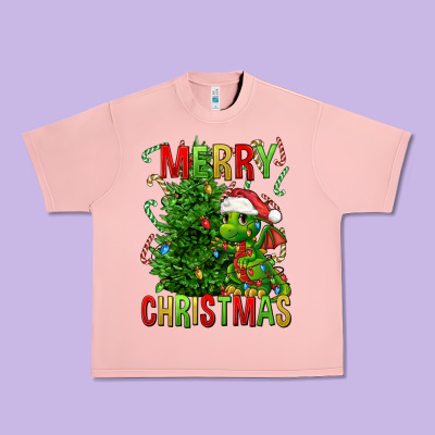 Merry Christmas Dragon Urban Heavy Tee Designed By Fadigitalartstudio