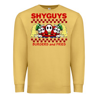 Antique Gold shy guys burger and fries Premium Sweatshirt - artisFamous