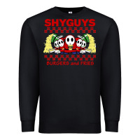 Black shy guys burger and fries Premium Sweatshirt - artisFamous