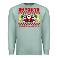 Seafoam shy guys burger and fries Premium Sweatshirt - artisFamous