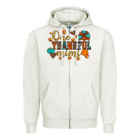 Oatmeal Heather one thankful mimi Zipper Hoodie - JahusDesignShop