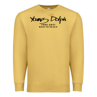Antique Gold Rest in Peace Young Dolph Premium Sweatshirt - artisFamous