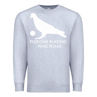 Heather Grey Best Pigeons Playing Ping Pong Music Premium Sweatshirt - artisFamous