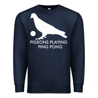 Navy Best Pigeons Playing Ping Pong Music Premium Sweatshirt - artisFamous