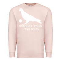 Pale Pink Best Pigeons Playing Ping Pong Music Premium Sweatshirt - artisFamous