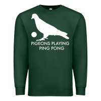 Sports Green Best Pigeons Playing Ping Pong Music Premium Sweatshirt - artisFamous