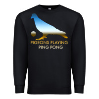 Black Best Pigeons Playing Ping Pong Music Premium Sweatshirt - artisFamous