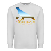 Dove Grey Best Pigeons Playing Ping Pong Music Premium Sweatshirt - artisFamous
