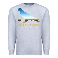 Heather Grey Best Pigeons Playing Ping Pong Music Premium Sweatshirt - artisFamous