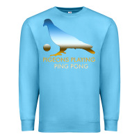Ocean Blue Best Pigeons Playing Ping Pong Music Premium Sweatshirt - artisFamous