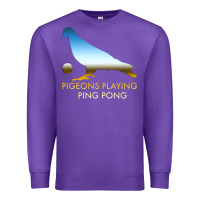 Purple Best Pigeons Playing Ping Pong Music Premium Sweatshirt - artisFamous
