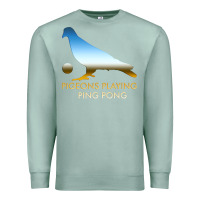 Seafoam Best Pigeons Playing Ping Pong Music Premium Sweatshirt - artisFamous