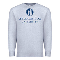Heather Grey George Fox College Design Premium Sweatshirt - artisFamous