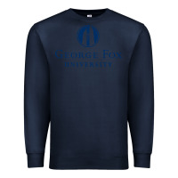 Navy George Fox College Design Premium Sweatshirt - artisFamous
