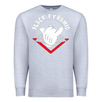 Heather Grey black pyramid Premium Sweatshirt - artisFamous
