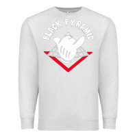 Oatmeal Heather black pyramid Premium Sweatshirt - artisFamous